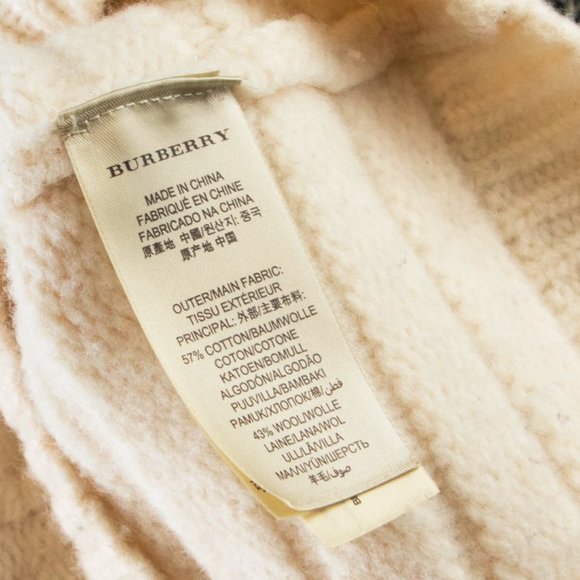 Burberry Brit Green and Natural White Mouline Cable Knit Tunic - Picture 5 of 7